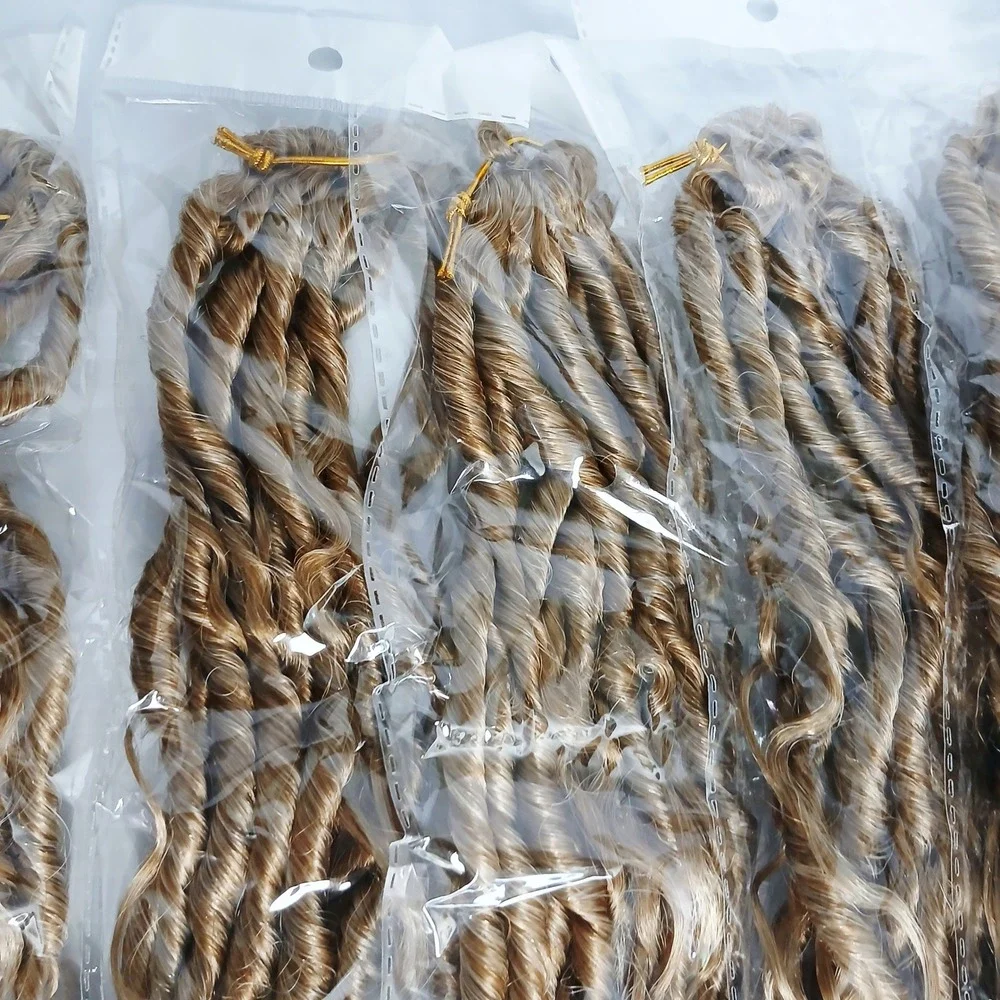 24 Inch Goddess‎ Locs Crochet Hair 8 Packs #27/613 Ombre Blonde Boho